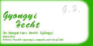 gyongyi hecht business card